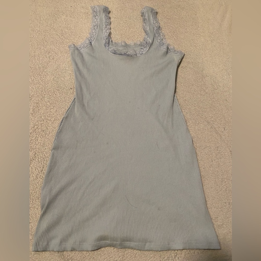 light blue dress